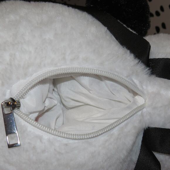 Wonder Nation Rainbow Panda Plush Fuzzy Animal Girls Backpack Bag - Picture 5 of 6